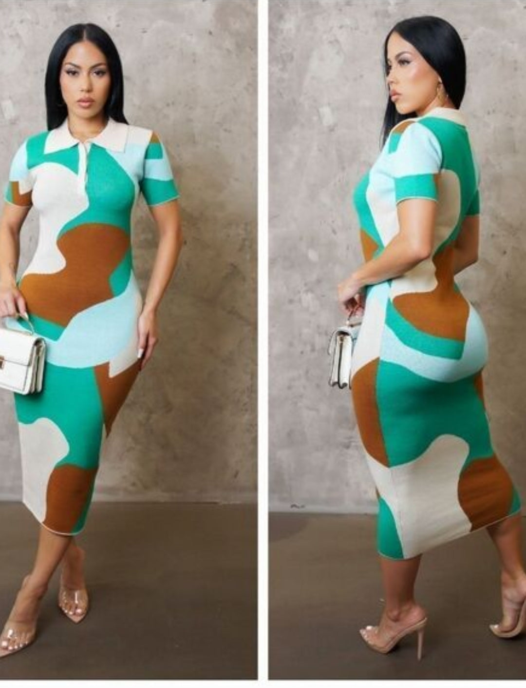Jigsaw Colorblock Midi Dress