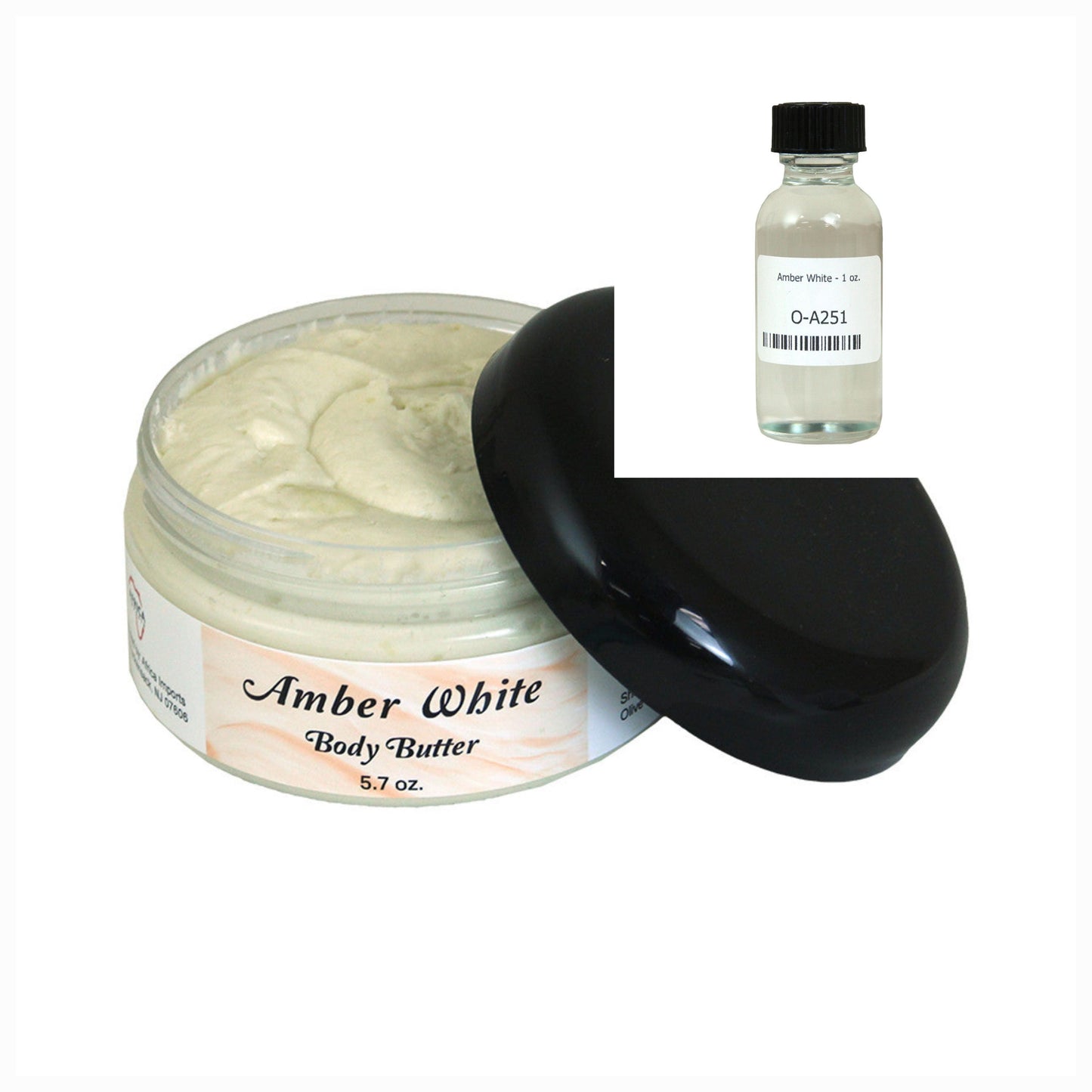 Amber White Body Butter & 1 Oz Fragrance Oil Set
