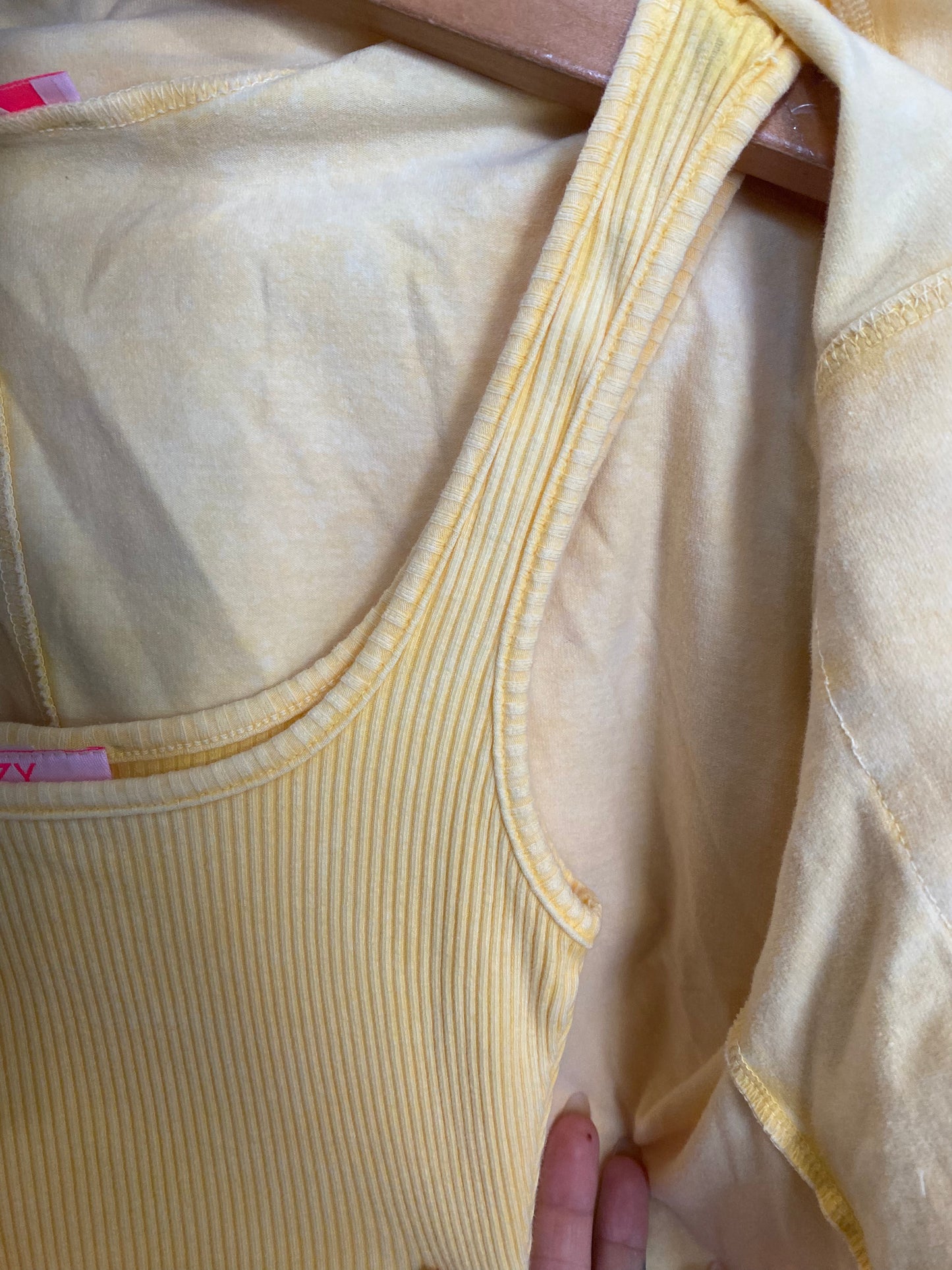 Give Me Some Sunshine Mineral Wash Ribbed Dress & Jacket Set- Yellow