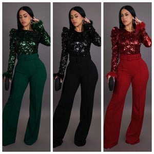 Sequin Topped Jumpsuit