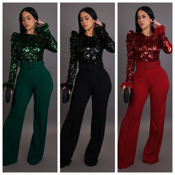 Sequin Topped Jumpsuit