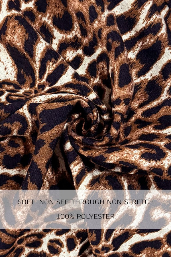 Animal Print & Solid Black Jumpsuit