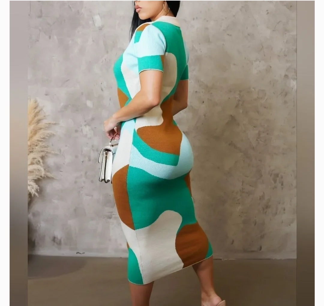 Jigsaw Colorblock Midi Dress