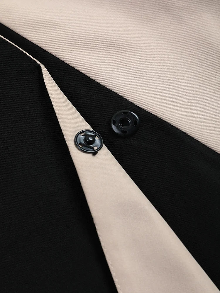 Tan & Black Trench Coat