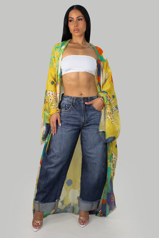 Keep it Light Cardigan- Yellow/Multi