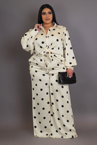 Plus Size Polka Dot Pants & Top Set