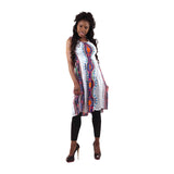 Dashiki Print Summer Midi Stretch-top Dress - ONE SIZE