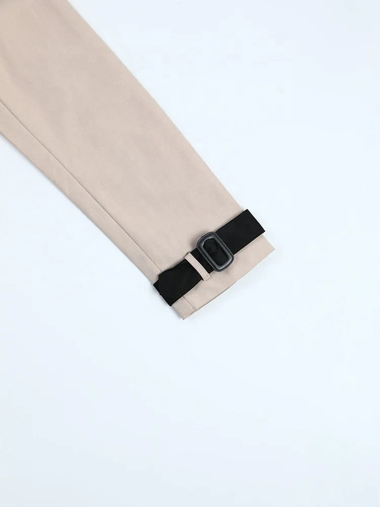 Tan & Black Trench Coat