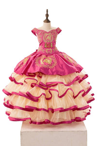 Kid's Charro Dress-Fuchsia (Pre-Order)