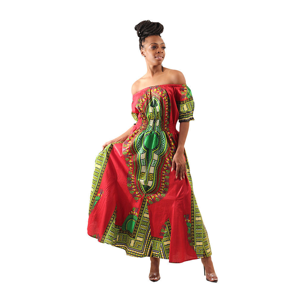 traditional print african tribal dashiki royalty maxi dress