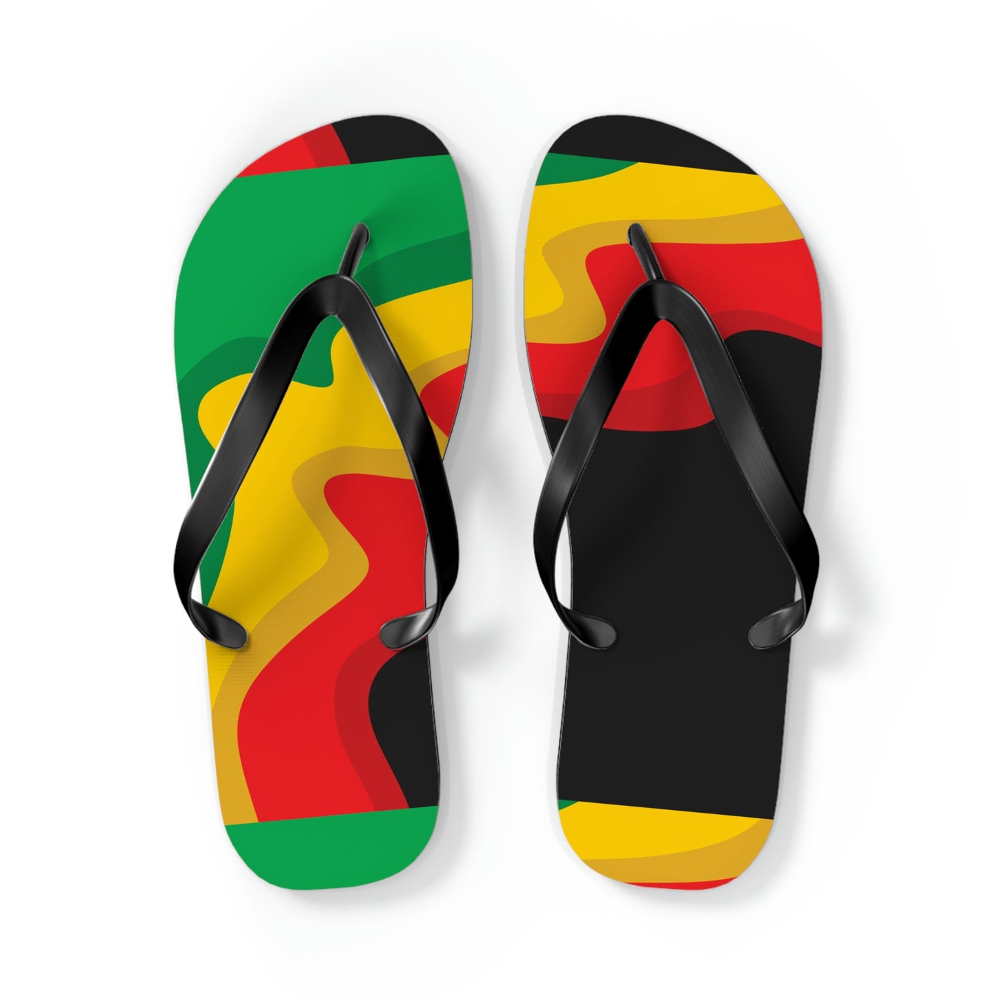 Rasta Print Flip Flops