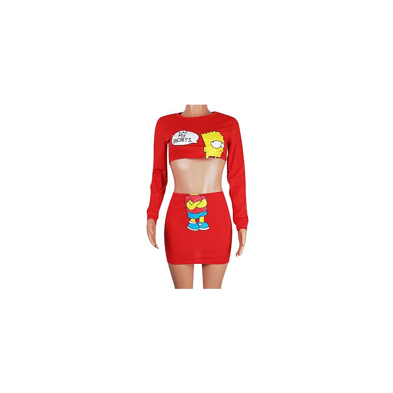 "eat my shorts" the simpsons bart simpson mini skirt set