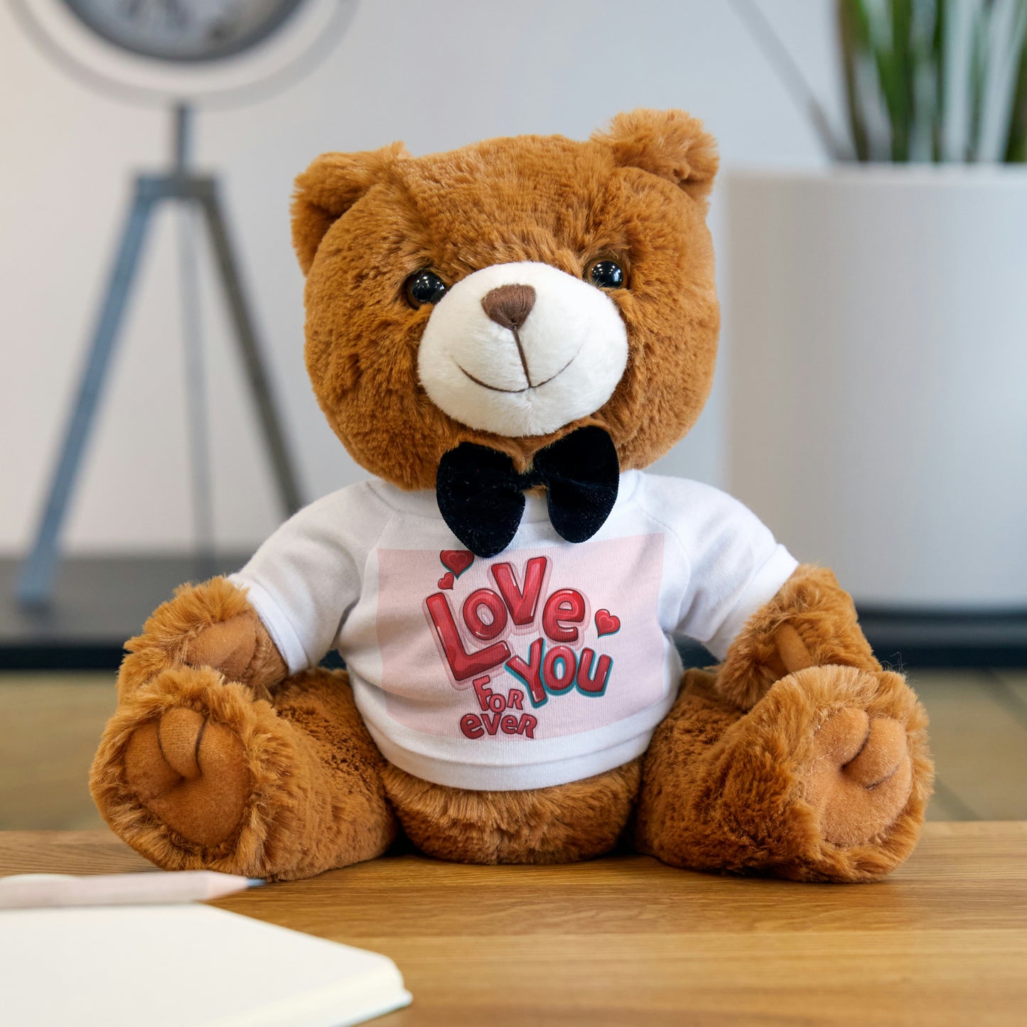 "I Love Your Forever" Print Teddy Bear with T-Shirt