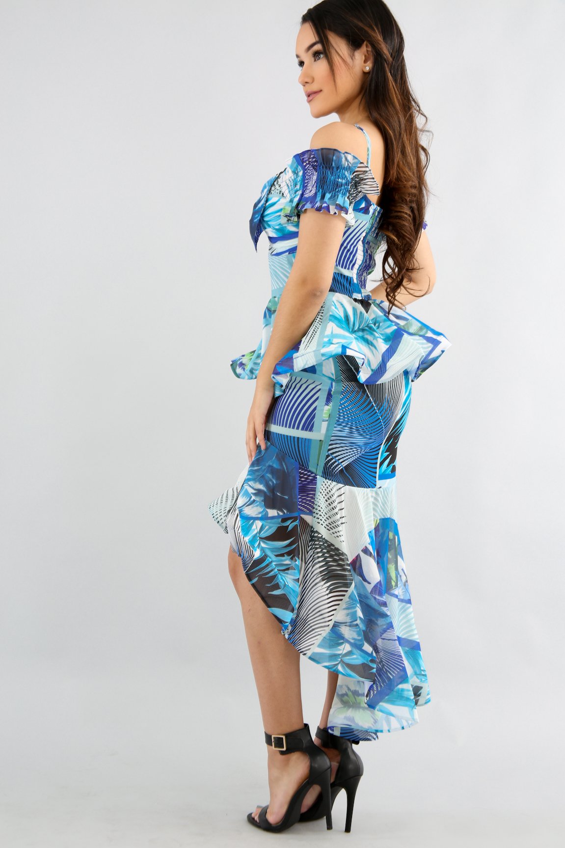 swirly palm leaf skirt set