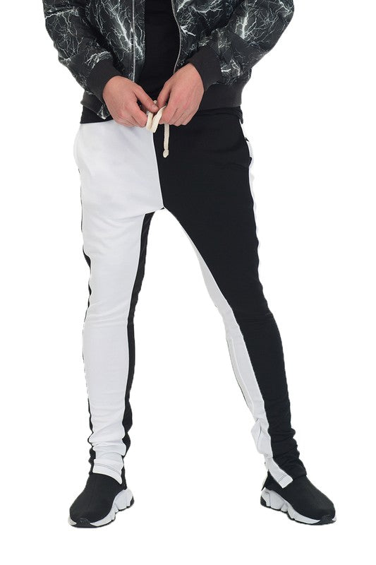 Men's Two Tone Color Block Track Pants Jogger (5 TONES)