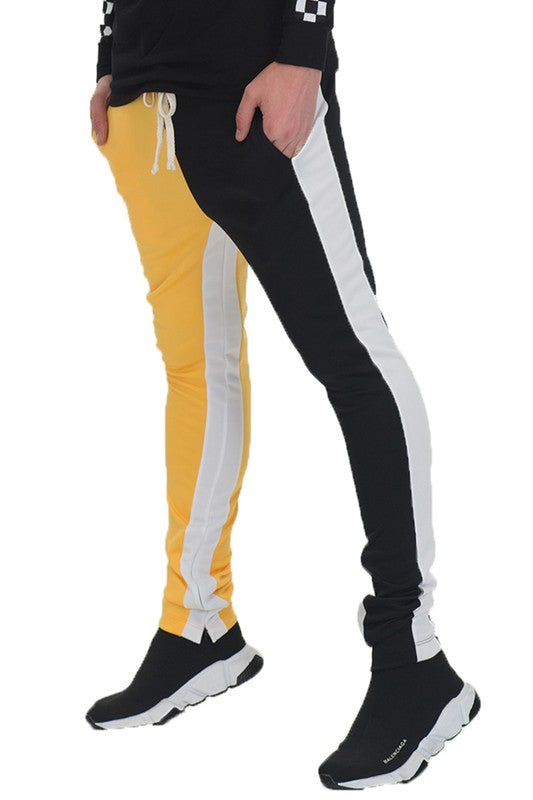 Men's Two Tone Color Block Track Pants Jogger (5 TONES)