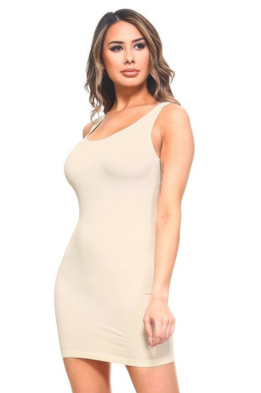 Womens Solid Color Tank Dress (13 COLORS)