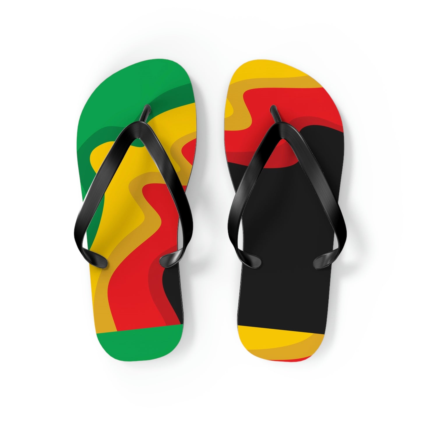 Rasta Print Flip Flops