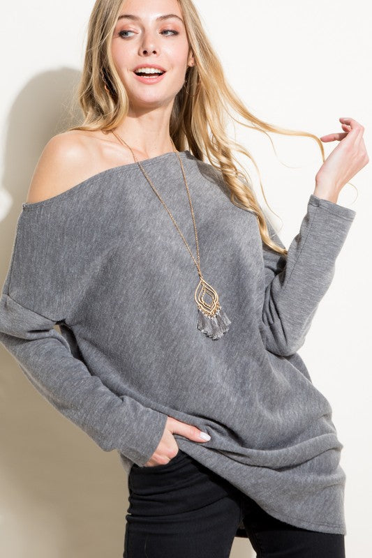 Plus Size One Shoulder Top