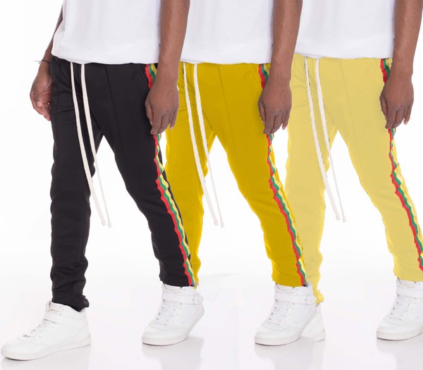 RASTA TAPED MEN'S TRACK PANTS (3 COLORS)