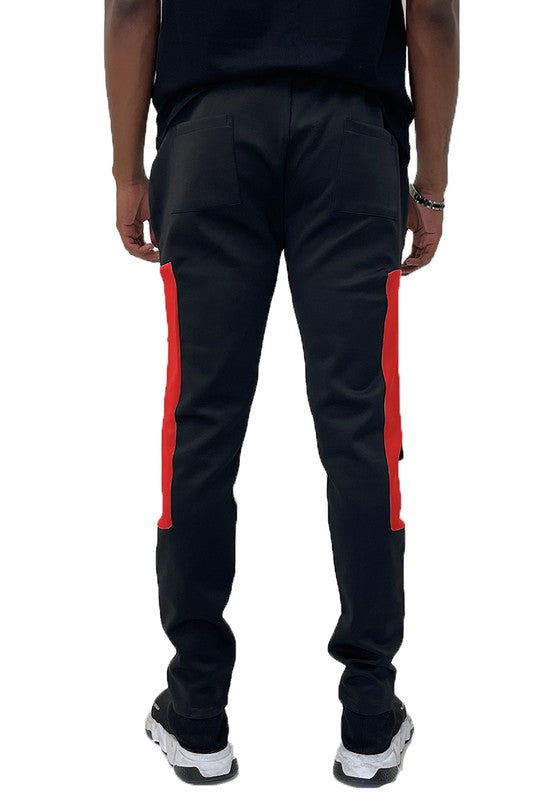 Men's Color Block Cargo Track Pants