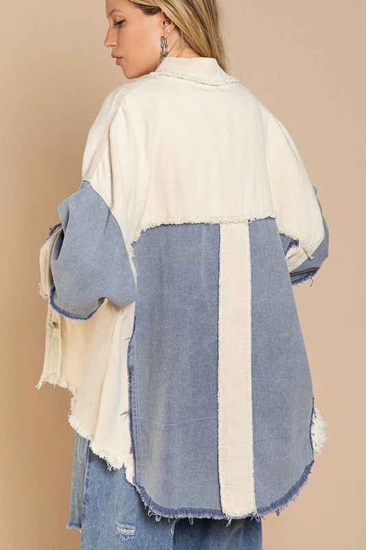 Oversized Two-Toned Shacket