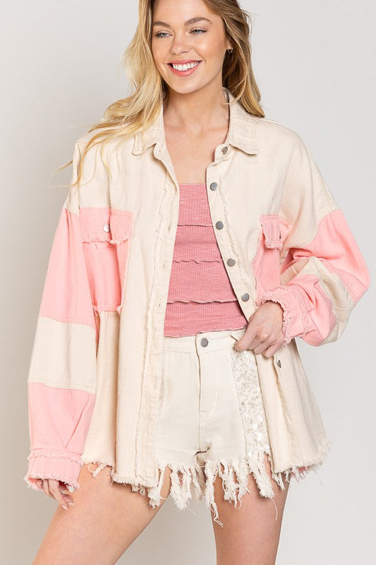 Oversized Two-Toned Shacket