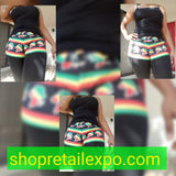 rasta/reggae  two piece shorts set
