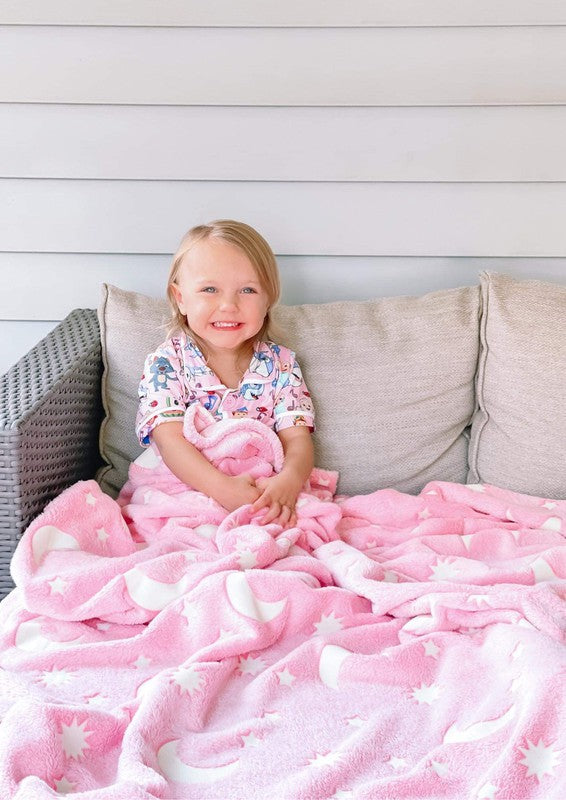 Glow in the Dark Plush Flannel Blanket