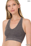 WASHED RIBBED RACERBACK TANK TOP