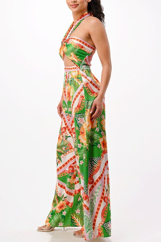 Convertible Wide Leg Jumpsuit