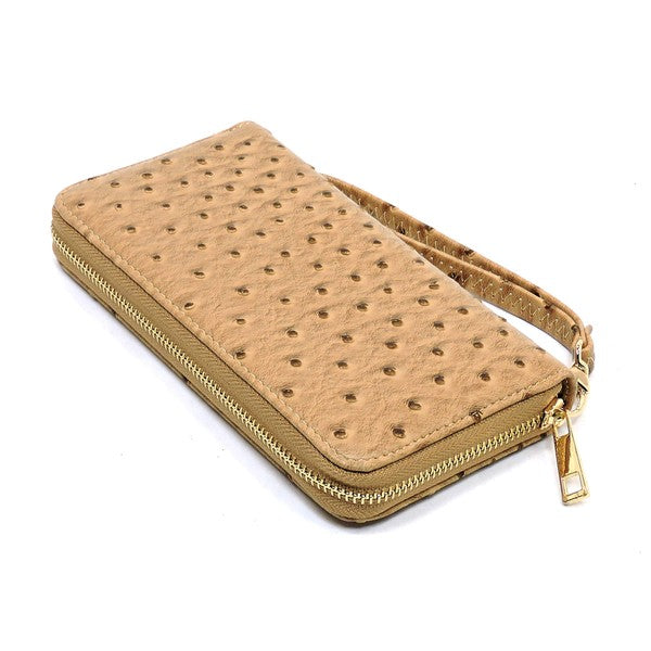 Ostrich Croc Shopper & Wallet Set (12 Colors)
