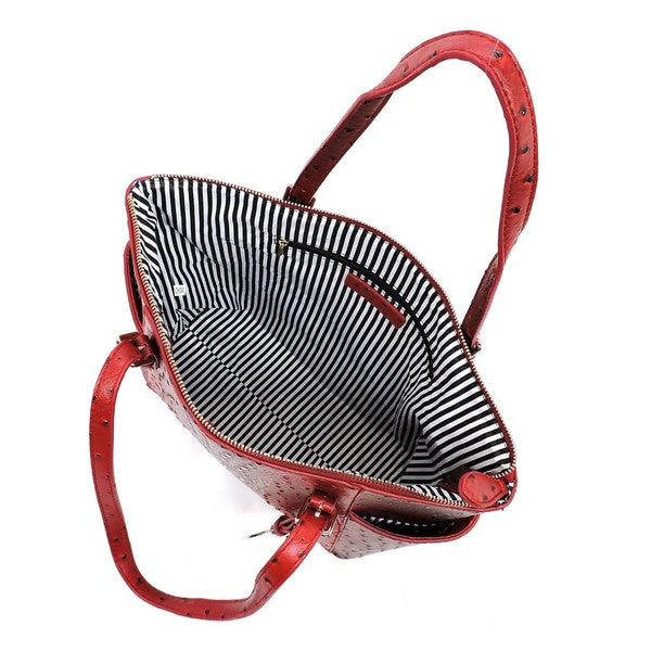 Ostrich Croc Shopper & Wallet Set (12 Colors)