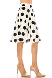 Polka Dot Knee Length Skirt