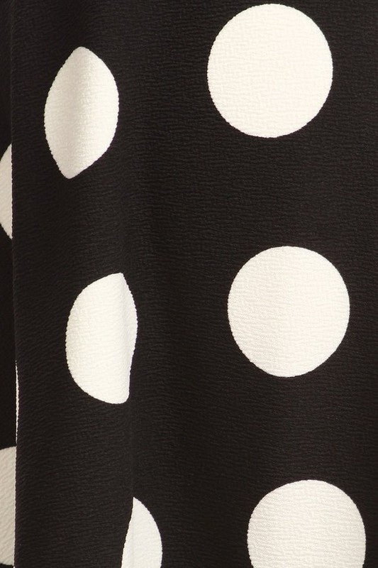 Polka Dot Knee Length Skirt