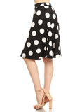 Polka Dot Knee Length Skirt