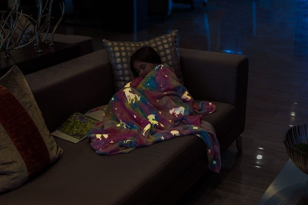 Glow in the Dark Plush Flannel Blanket