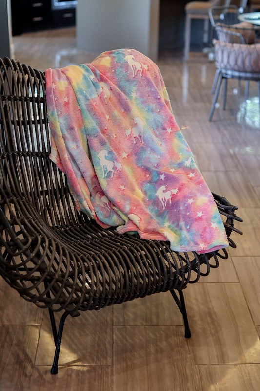 Glow in the Dark Plush Flannel Blanket