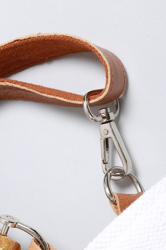 Bamboo Handle Crochet Bag