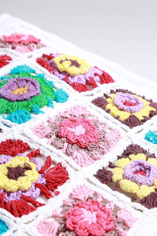 Bamboo Handle Crochet Bag