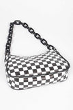 Checker Printed Convertible Shoulder Swing Bag