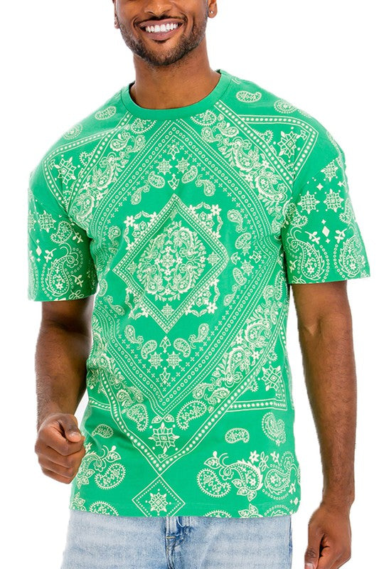 Weiv Mens Bandana Print TShirt (8 Colors)