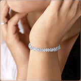 Tennis Bracelet for Women with White Diamond Cubic