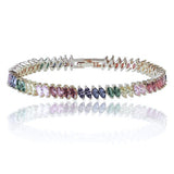 Rainbow Marquise Stone Bracelet