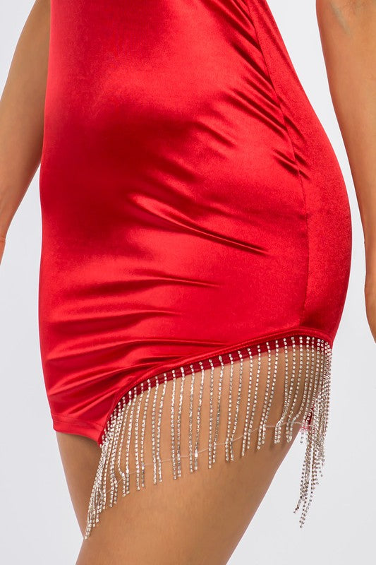 Diamond Satin Party Dress