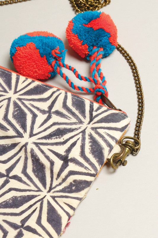 Boho Embellished Clutch with Chain #1