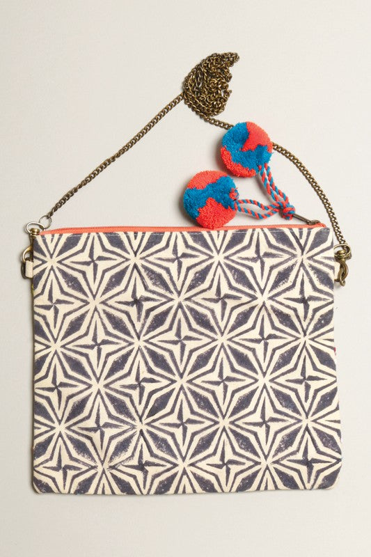 Boho Embellished Clutch with Chain #1