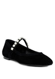 ASSISI Fine Suede MaryJane Ballet Flats