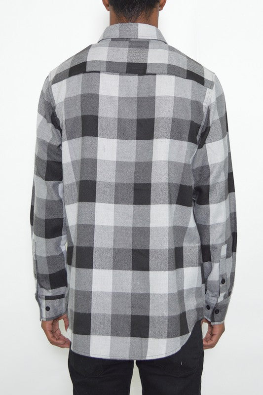 Checkered Long Sleeve Flannel Shirt