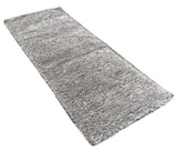 2' x 5'  Feet Reversible Soft Shag Silver Area Rug